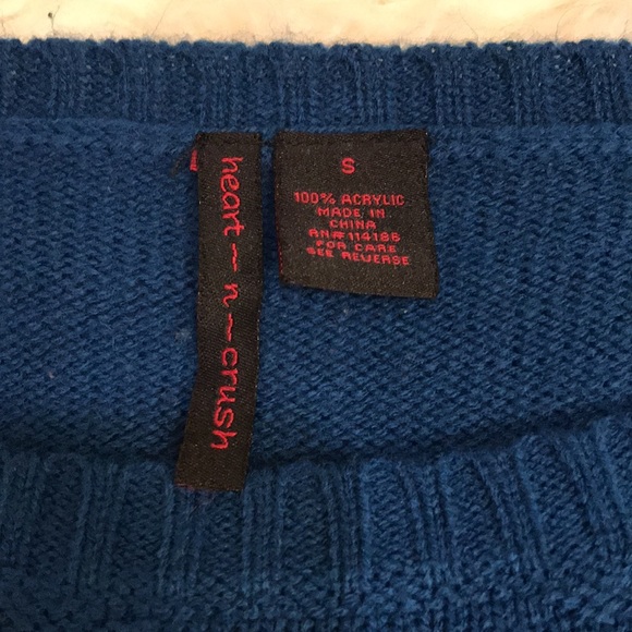 Royal blue sweater with Star designs - Picture 4 of 5